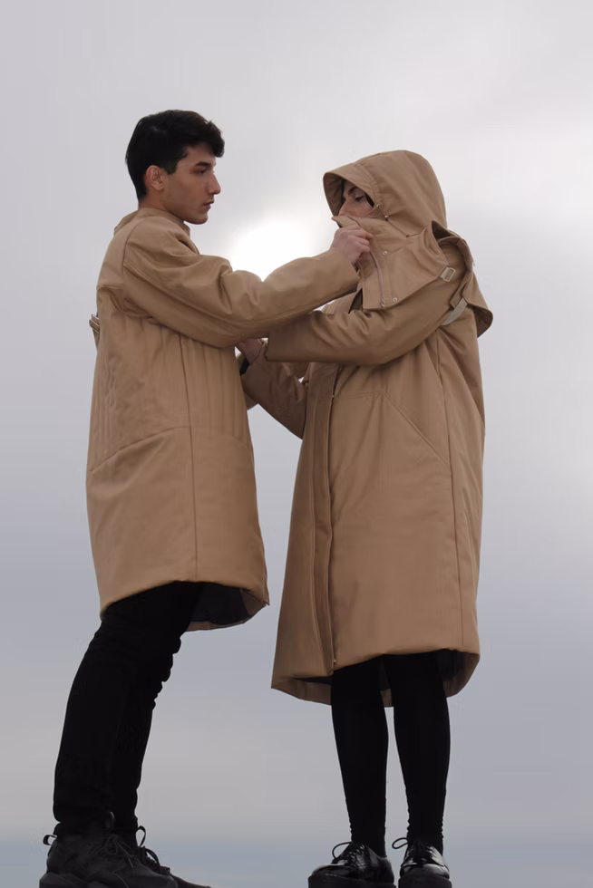 Winter woman and man waterproof coats
