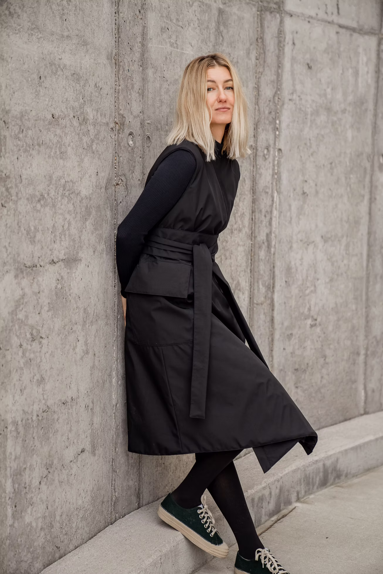Black Ninja jacket in waterproof  Nanomembrane fabric