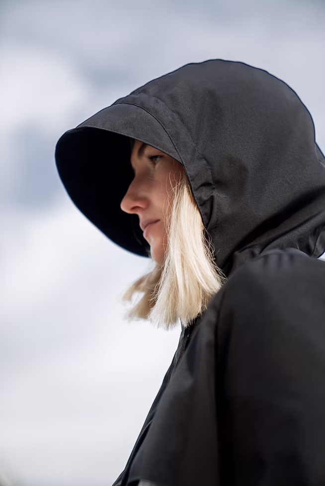 Black Ninja jacket in waterproof  Nanomembrane fabric