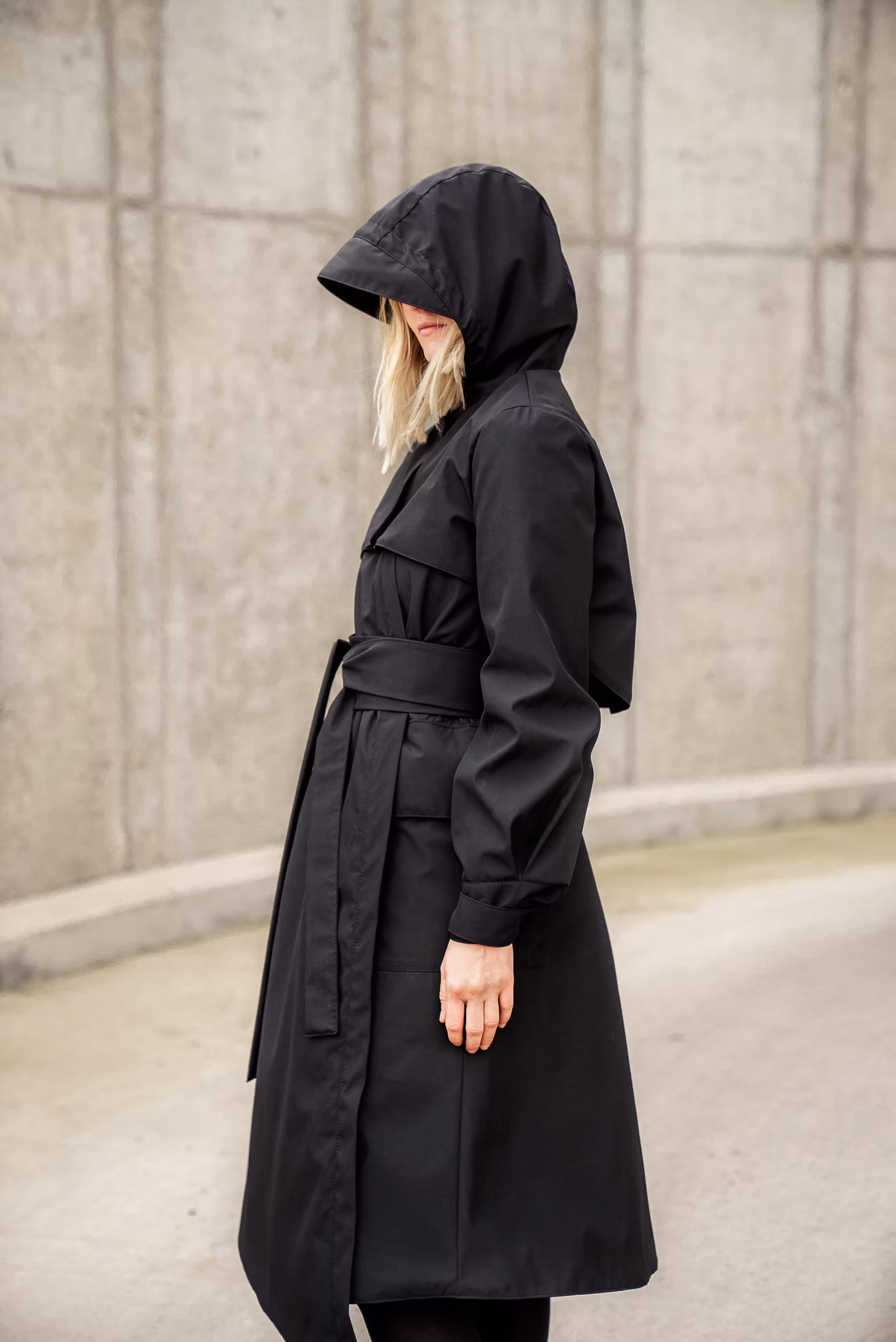 Black Ninja jacket in waterproof  Nanomembrane fabric