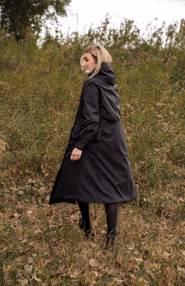 Black Ninja jacket in waterproof  Nanomembrane fabric