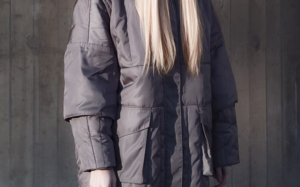 Silver Grey winter Jacket Tier