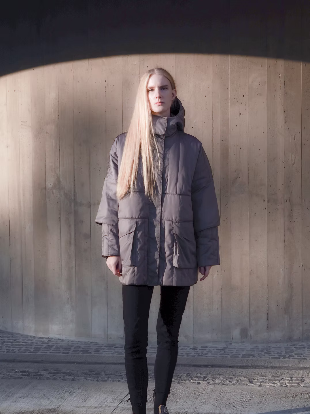 Silver Grey winter Jacket Tier