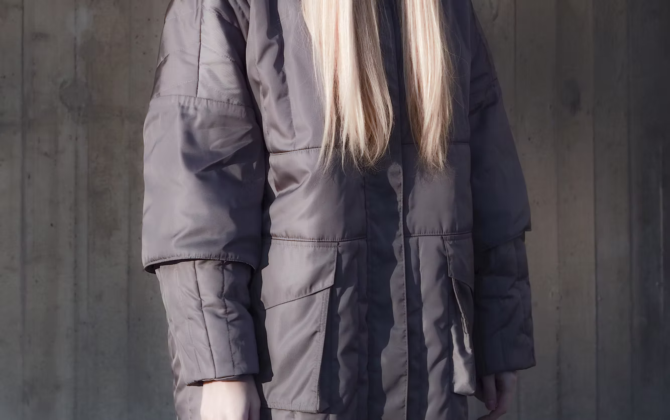 Silver Grey winter Jacket Tier