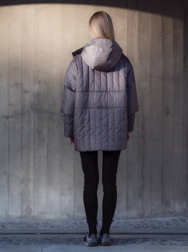 Silver Grey winter Jacket Tier